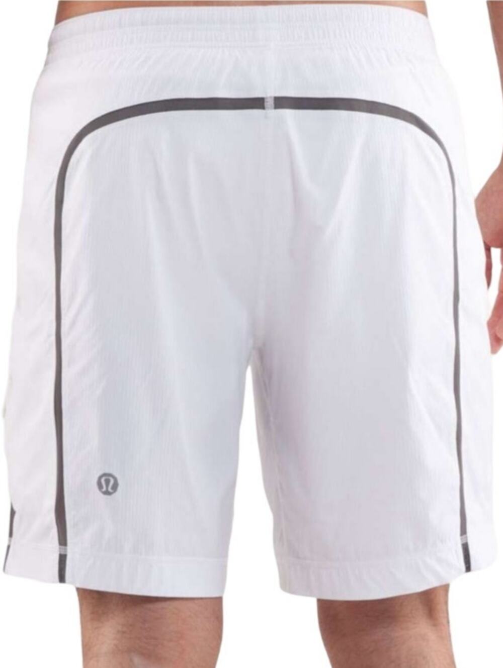 Lululemon Run Response Short Black Mesh Trim Basketball Pull On White Medium